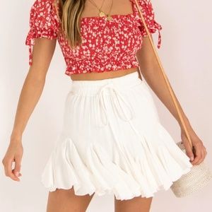Sundae Muse Bermuda Skirt // White